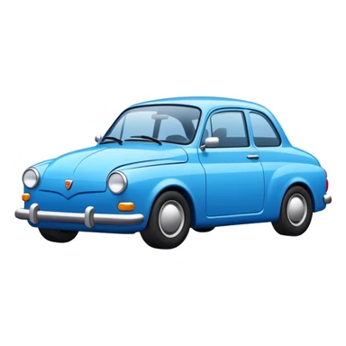 blue car high quality sticker