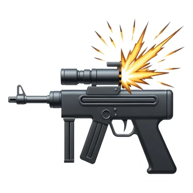 machine gun firing sticker