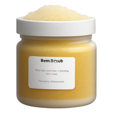 body scrub pot with label sticker