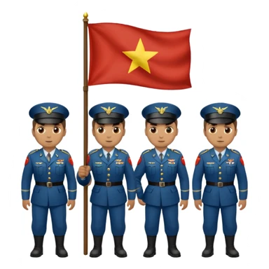 souldiers caryying flag sticker