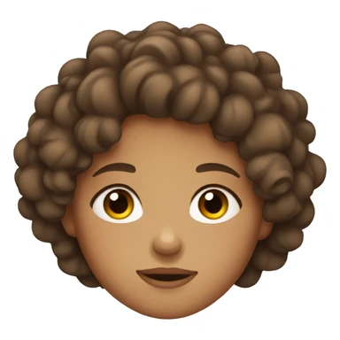 Girl with curly hair and brown eyes sleeping  sticker