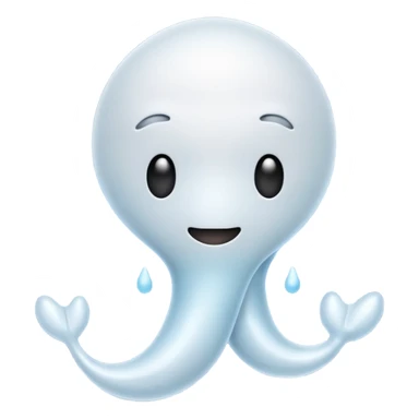 sperm emoji, simple sticker