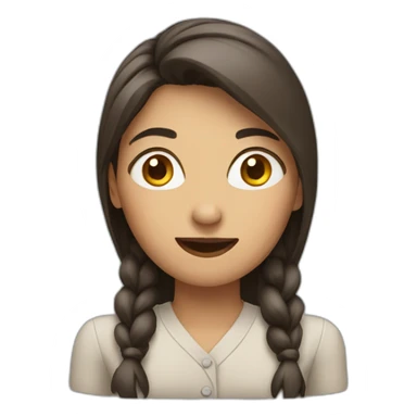 woman asking sticker