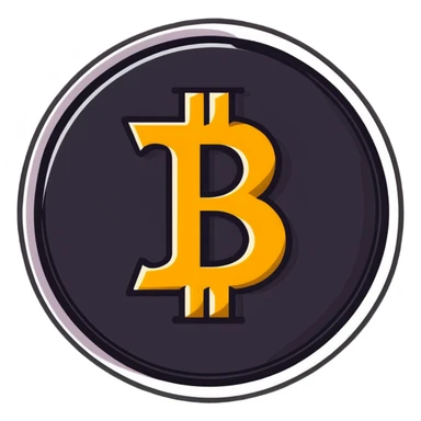 Kaspa cryptocurrency coin with stylized K logo sticker