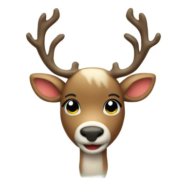 cute christmas reindeer sticker