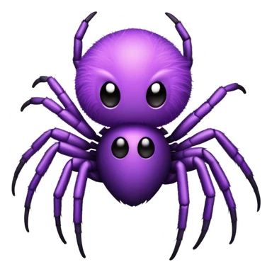 simple cute spider single colored purple sticker