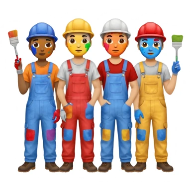 Painters with Paint Stained Faces sticker