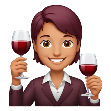 Chin chin with red wine glasses  sticker