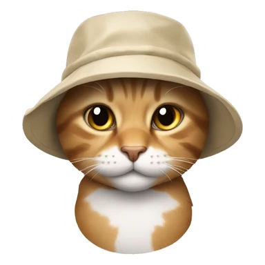 cat with a bucket hat sticker