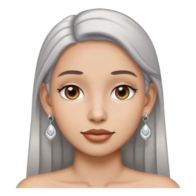 Eat with silver earrings  sticker