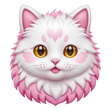 cute pink and white kitty sticker