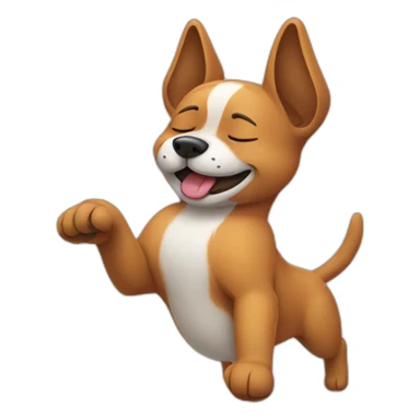 Dog dancing while sleeping  sticker