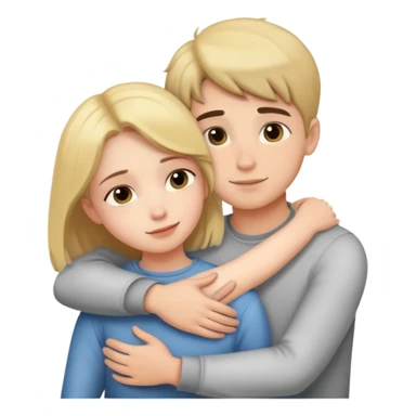 Boy hug a girl sticker