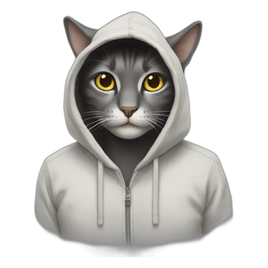 Cat with a hoodie  sticker