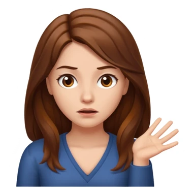 emoji of a shrugging woman that doesn't care sticker