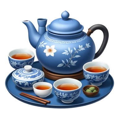 blue Tea ceremony sticker