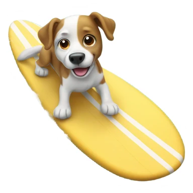 Dog surfing in the sea sticker