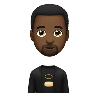 Kanye west wearing a black tutu sticker