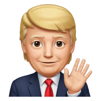 donald trump doesn't agree. and he shows cross with hand sticker