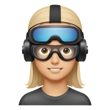 Teen with FPV goggles sticker