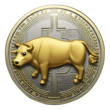 btc gold coin bullish sticker