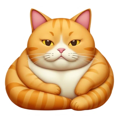 Lazy fat cat sticker
