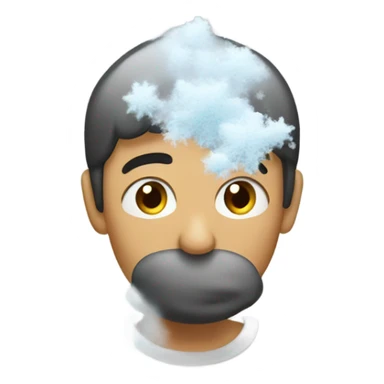 Someone sniffing powdered snow sticker