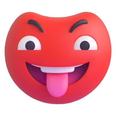 a winking face with a tongue out sticker