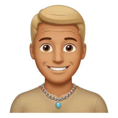 a rockstar man wearing necklace sticker