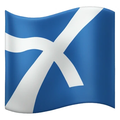 Blue flag with a big white cross   sticker