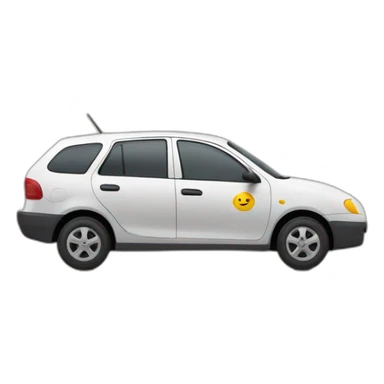 voiture de la poste avec fléche vers a gauche sticker