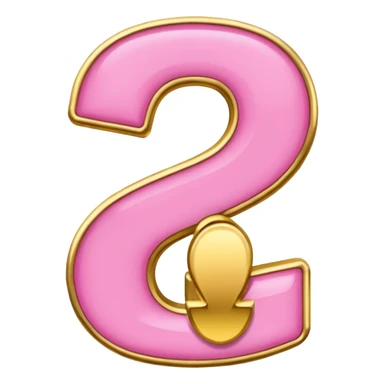 number four in pink and golden  sticker