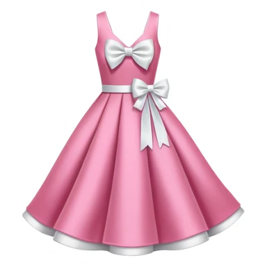 Pink dress with white bows sticker