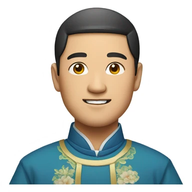 chinese man in traditional clothes sticker