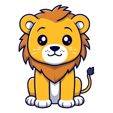 crying lion sticker style sticker