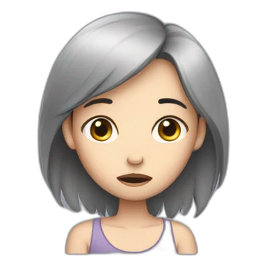 Depressed girl sticker