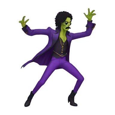 prince purple rain zombie dancing with thin moustache sticker