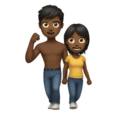 siblings fighting sticker