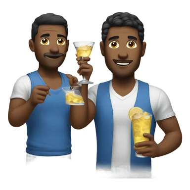 Two fit men with vodka in hand sticker