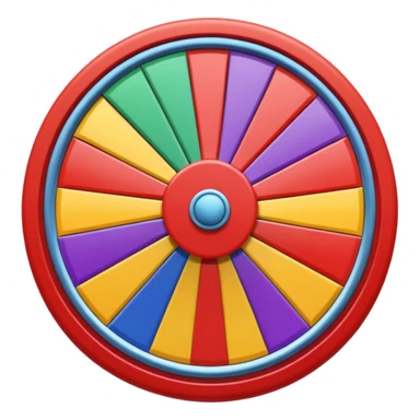 can you make me a prize wheel with the colors red, yellow, green, blue, orange, purple and make sure the colors are seperated and symetrical sticker