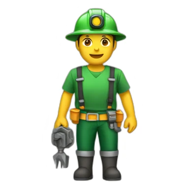 Green Mini Miner sticker