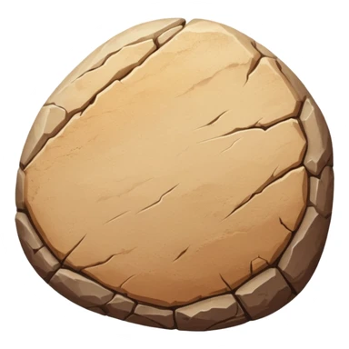 round tan desert rock, subtle highlights, tan and sandy sticker