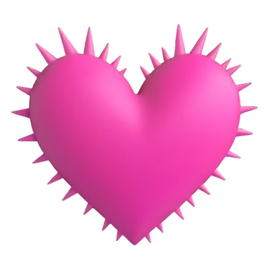 pink heart with thorns sticker