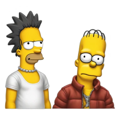 Hommer Simpson et Bart Simpson sticker