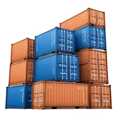 seaport with containers sticker