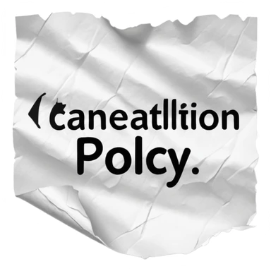 cancellation policy sticker