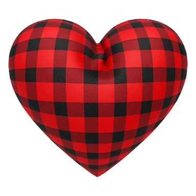 Plaid flannel heart  sticker