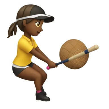 a girl hitting the ball playing horse polo sticker