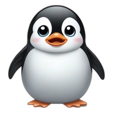 Crying baby penguin sticker