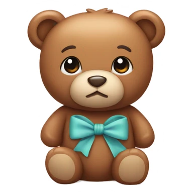 teddy bear with bow  sticker